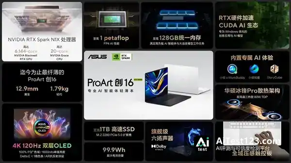 全球首款AI智能体PC开售 华硕ProArt 创16 RTX Spark重塑本地AI创作工作流